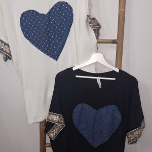 Camiseta Corazón Vaquero con puntillas