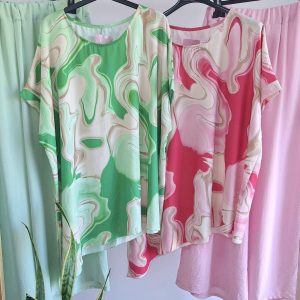 Conjunto blusa estampada