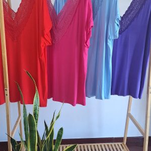 Camiseta Lencera manga corta puntilla encaje