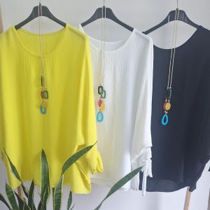 Blusa lazada con collar
