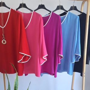 Blusa Ribetes y collar